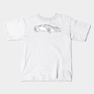 Lykan Hypersport Supercar Racing Wireframe Kids T-Shirt